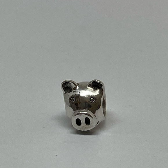 Authentic Pandora Smiling Pig Head Bead Charm - Picture 3 of 6